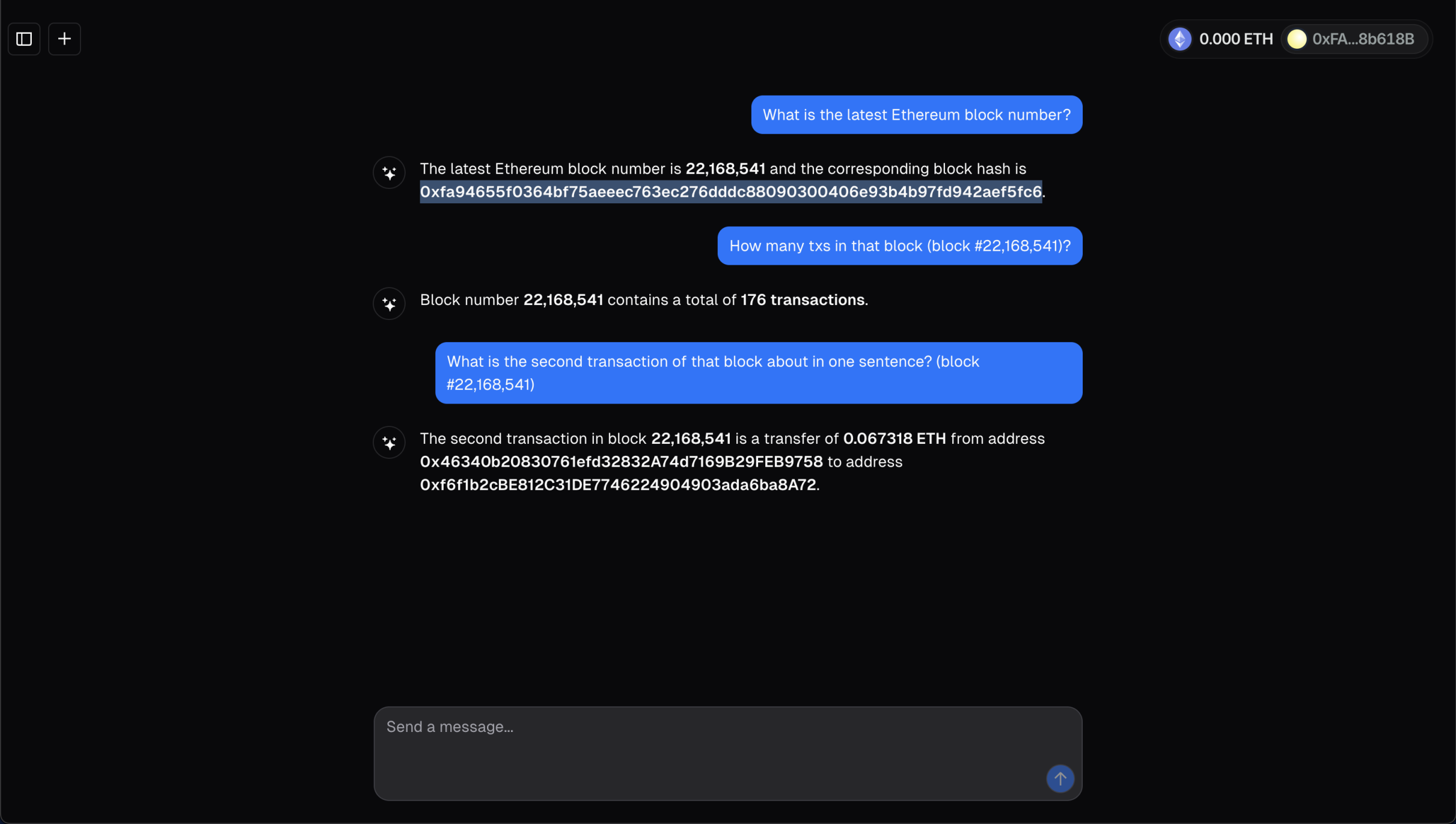 Pattern AI chat interface